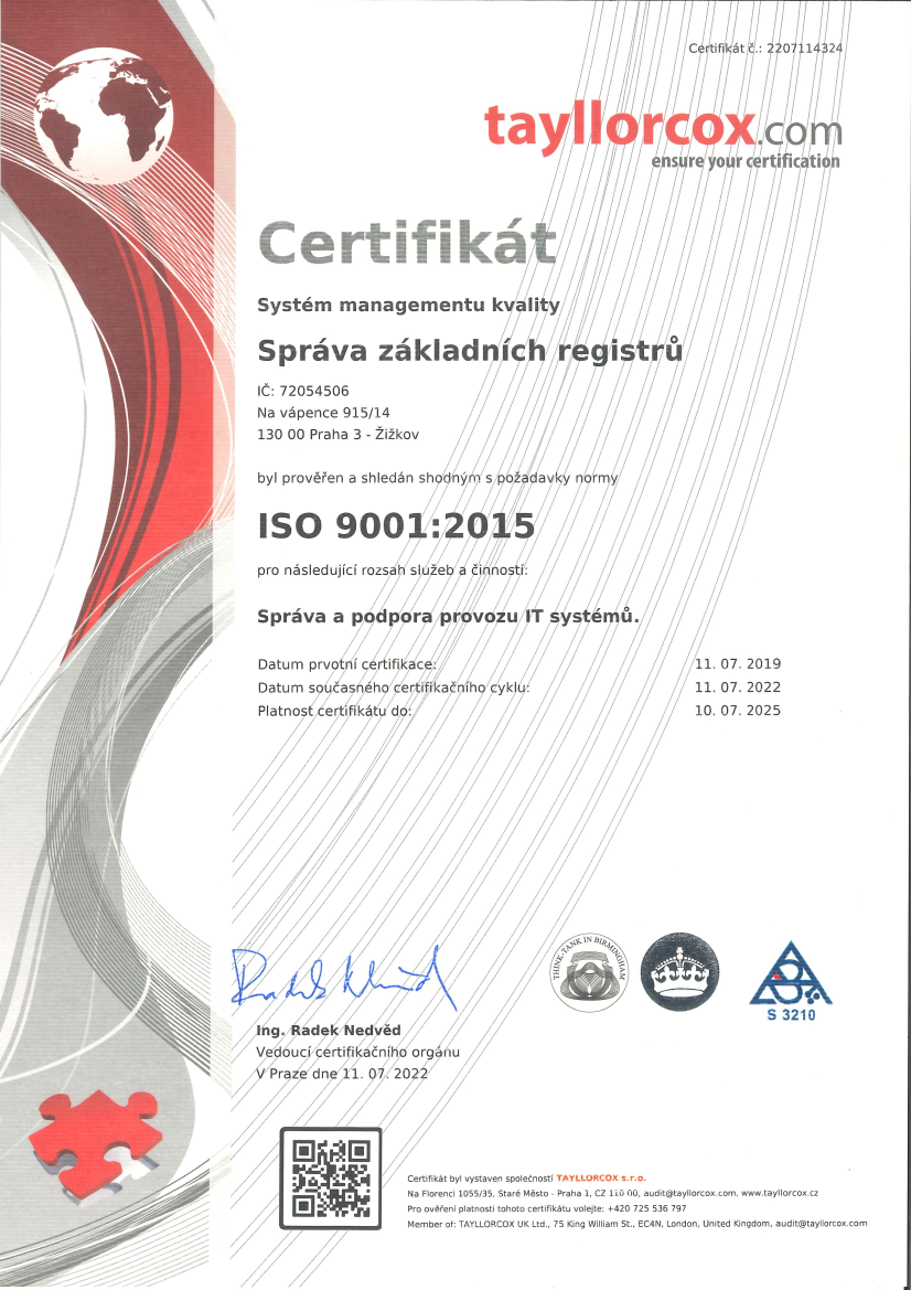 ISO 9001 2015 CZ